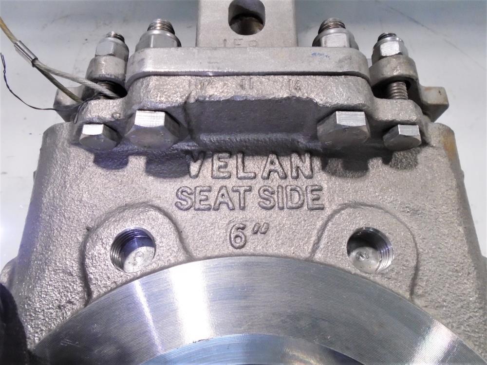 Velan 6" 150# CF8M Knife Gate Valve, Model C, Fig# L14-0310C-13ST-W320 